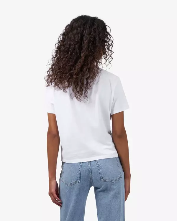 Colorful Standard Organic Boxy Crop Tee Optical White Damen T-Shirt weiß